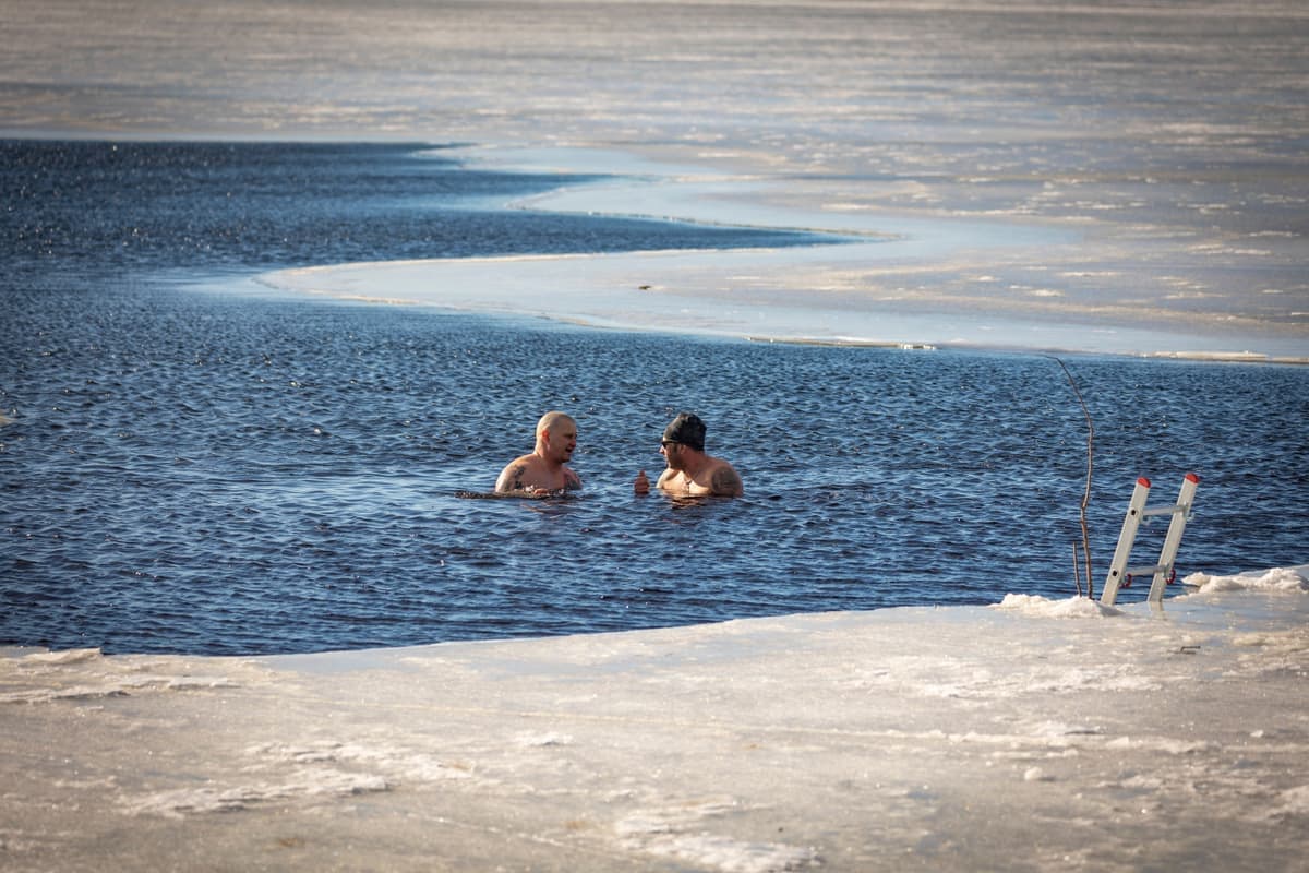A cold plunge tub set up outdoors for recovery